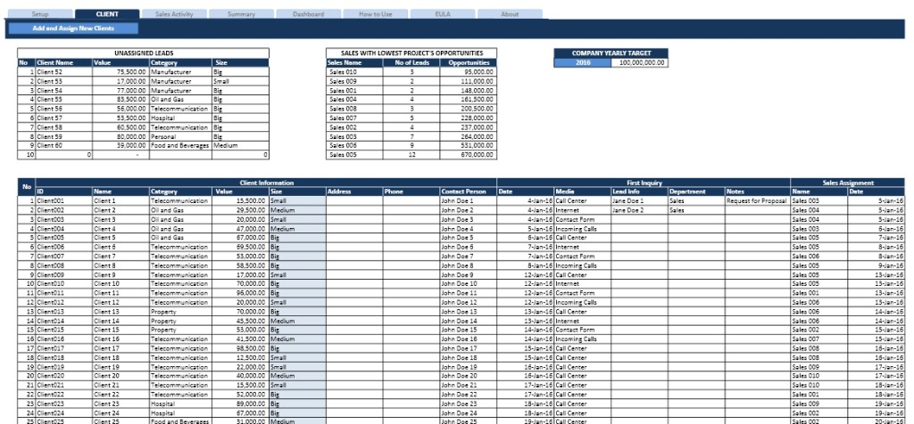 sales pipeline template excel free