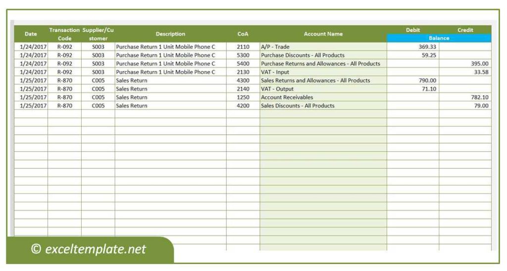 microsoft excel accounting template