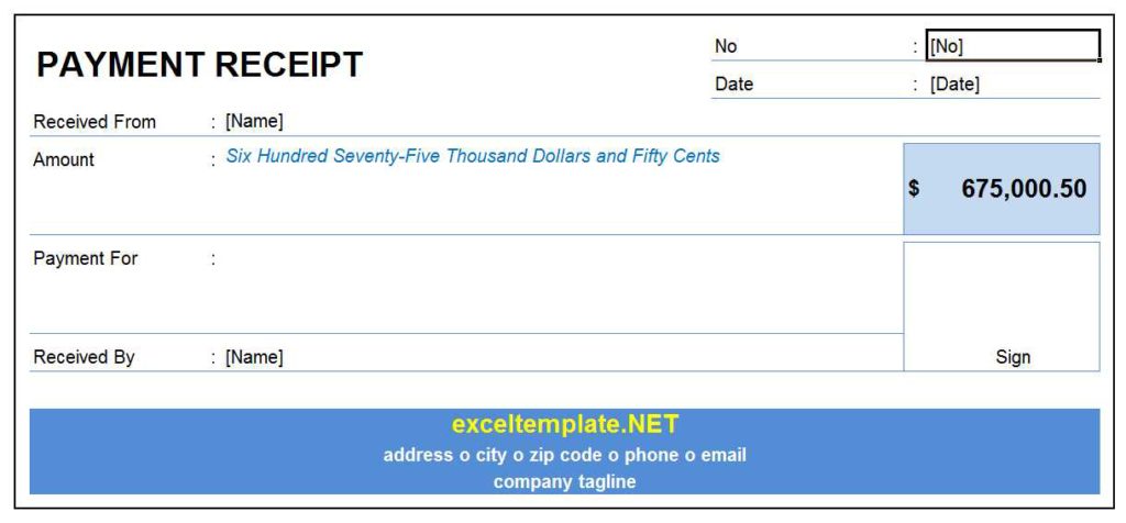 payment receipt excel template the spreadsheet page