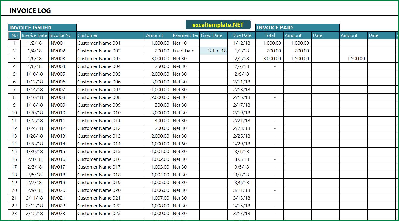 Excel Accounts Receivable Template