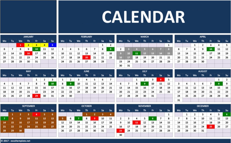 2020 Calendar - Landscape Model 1