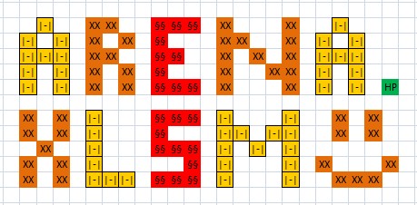Arena XLSM Title screen for the game ARENA XLSM written in Excel