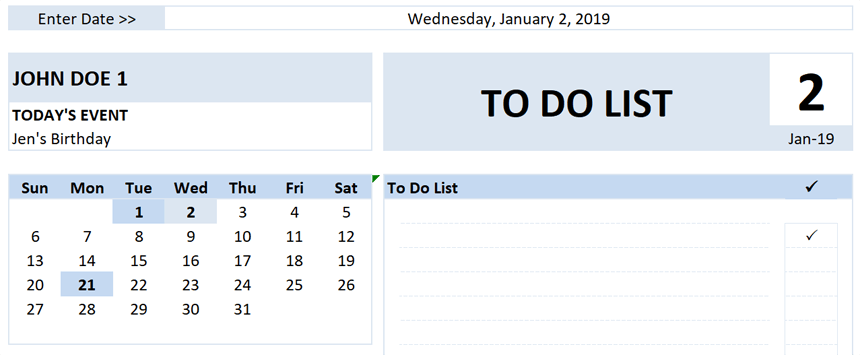 Daily To Do List Planner Holidays in planner