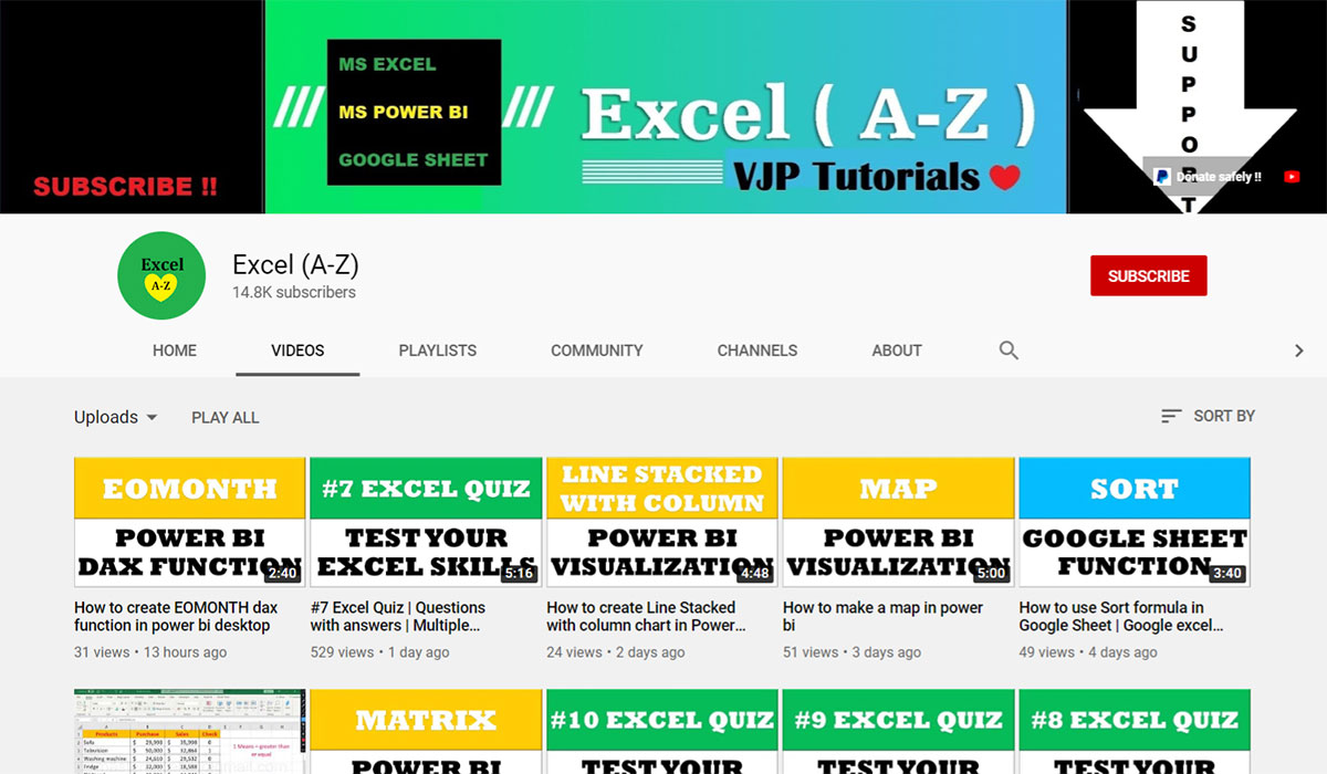 Excel A Z Youtube
