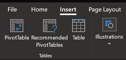 Excel Data Entry Form Insert Menu