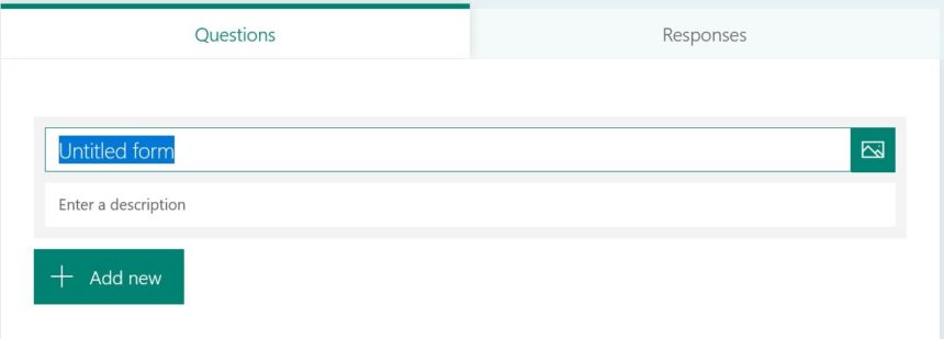 Excel Data Entry Form MS Form Creation