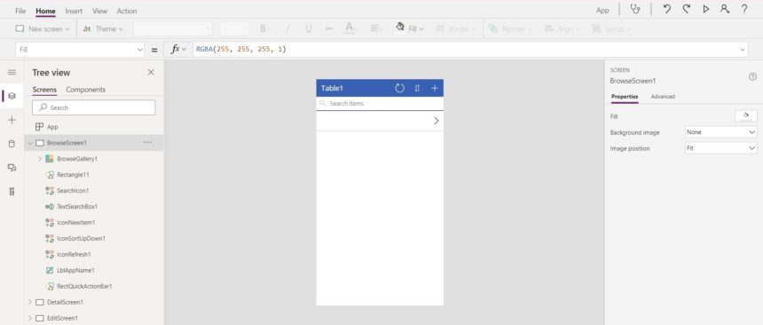 Excel Data Entry Form MS Power Apps Blank Canvas