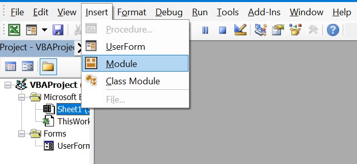 Excel Data Entry Form VBA Insert Module