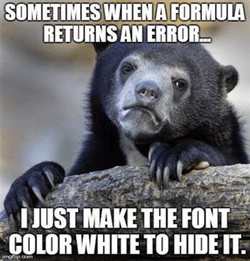 Excel Jokes Formula Error