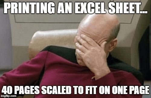 Excel Jokes Star Trek Print