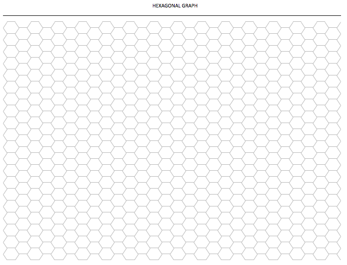 Hexagonal Graph Template landscape
