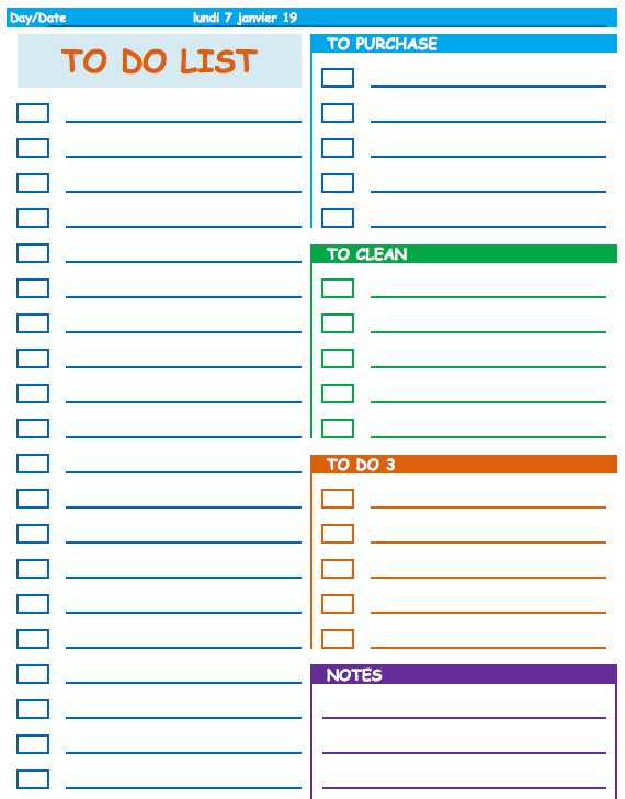 Kids To Do List color