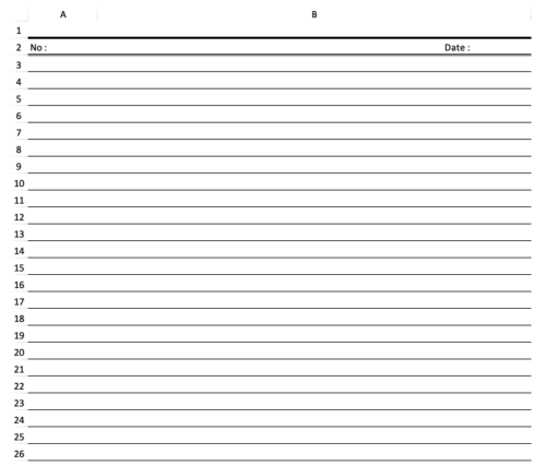 Printable Lined Paper » The Spreadsheet Page