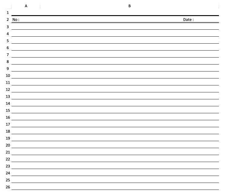 Lined Paper BW US Letter