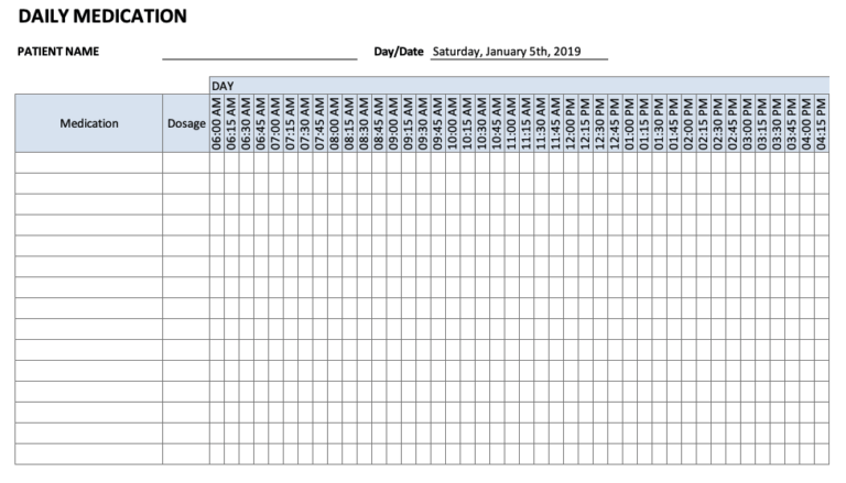 Medication Schedule Overview