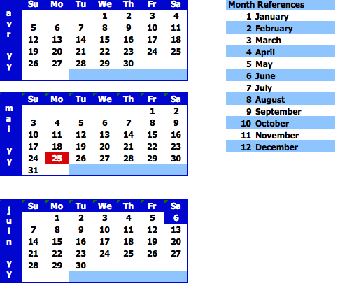 Monthly Planner calendar