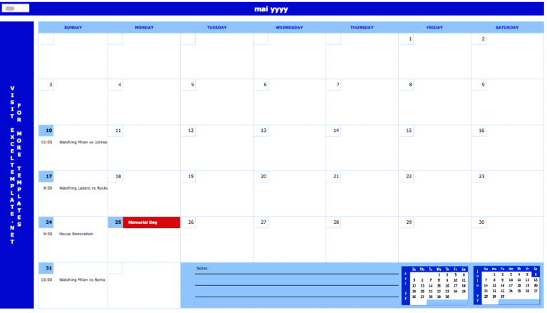 Monthly Planner dashboard