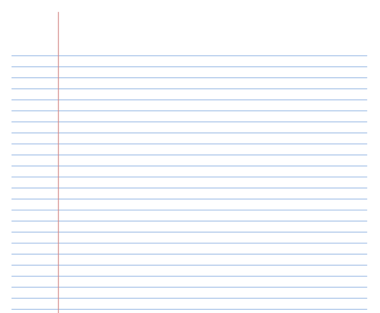 Notebook Paper US Letter