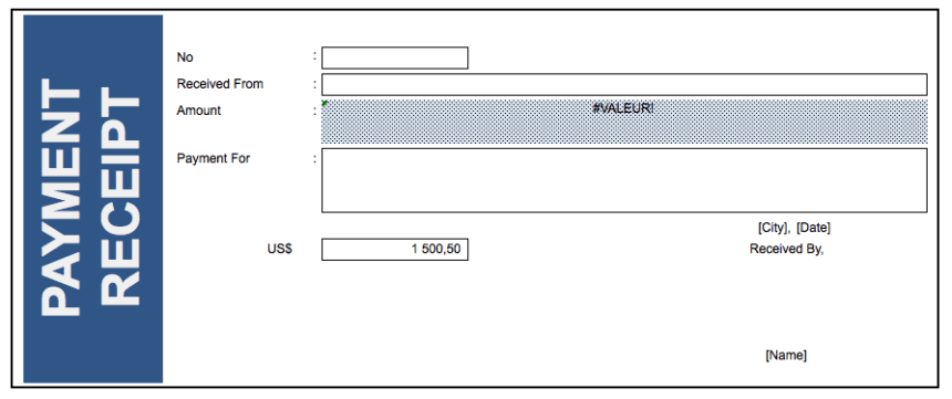 Payment Receipts blue