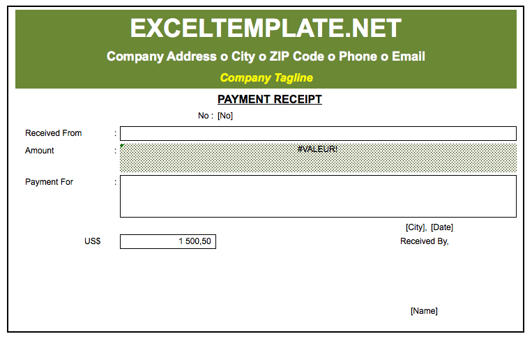 Payment Receipts green