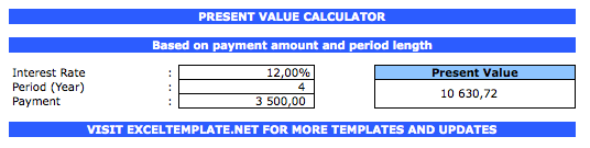 Present Value Calculator payment