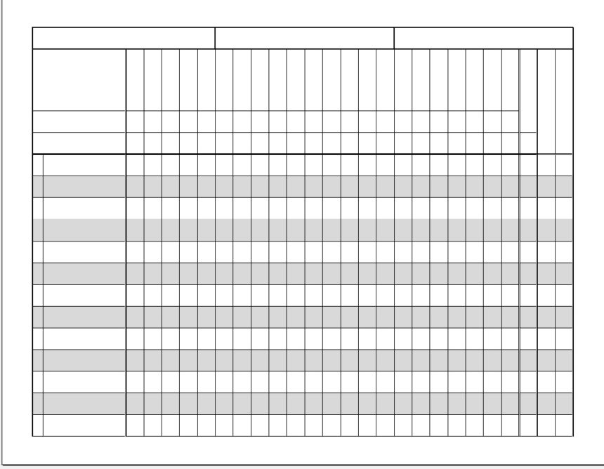 Printable Gradebook Blank