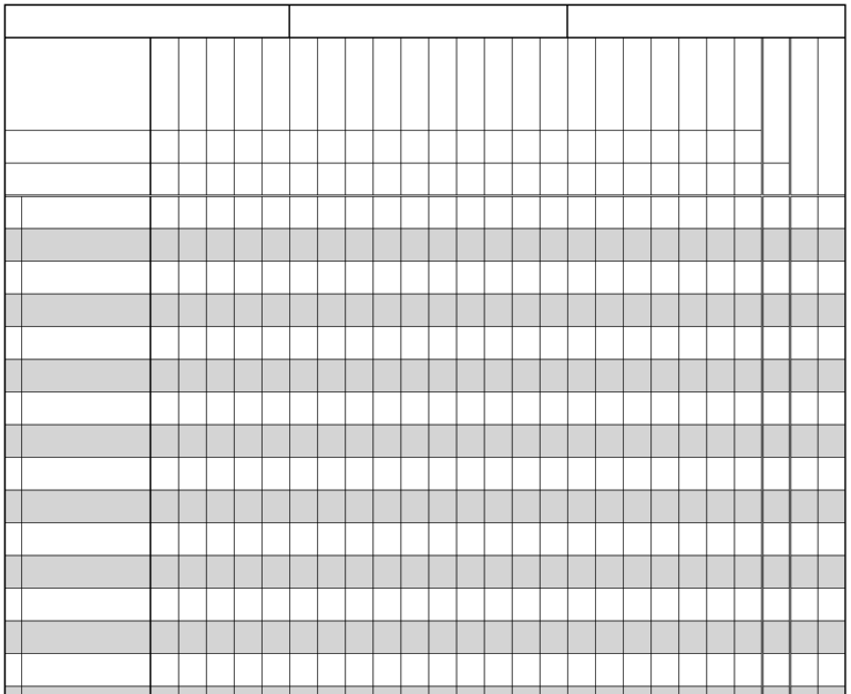 Printable Gradebook Overview