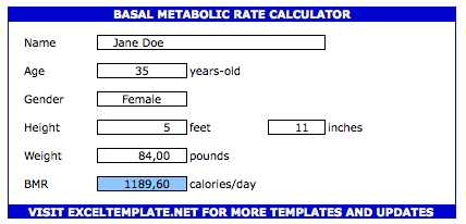 Simple BMR Calculator