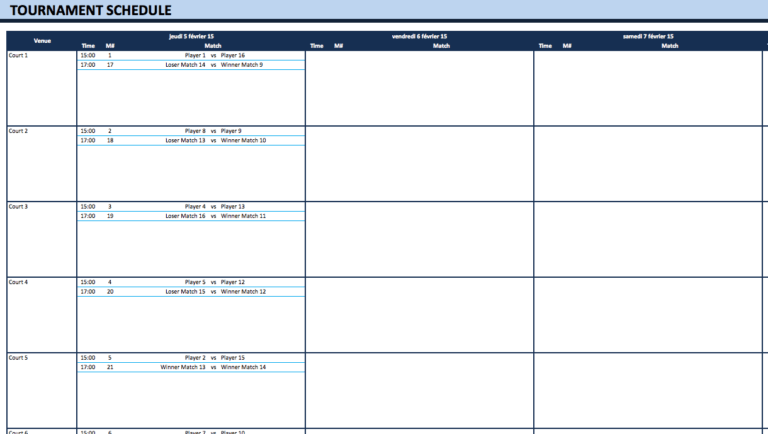 Single and Double Elimination Bracket Creator single schedule