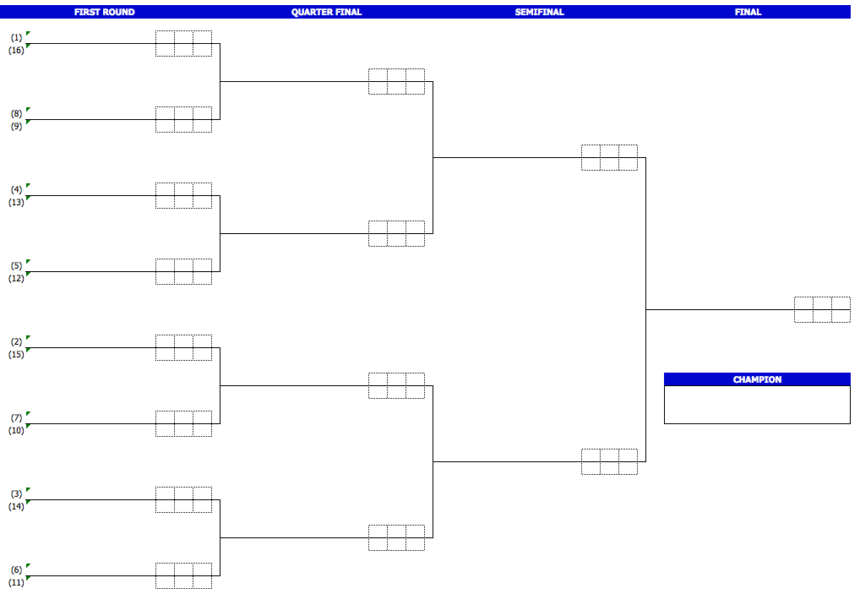 Tournament Brackets 16 teams
