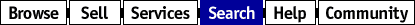 to Browse, Sell, Services, Search, Help, and Community