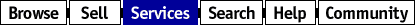 to Browse, Sell, Services, Search, Help, and Community