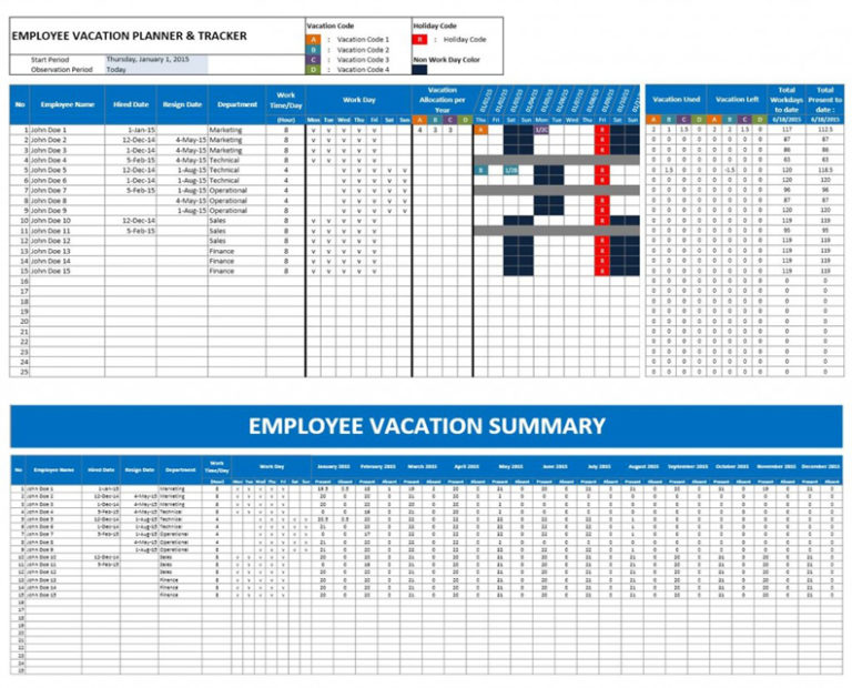 employee vacation planner overview