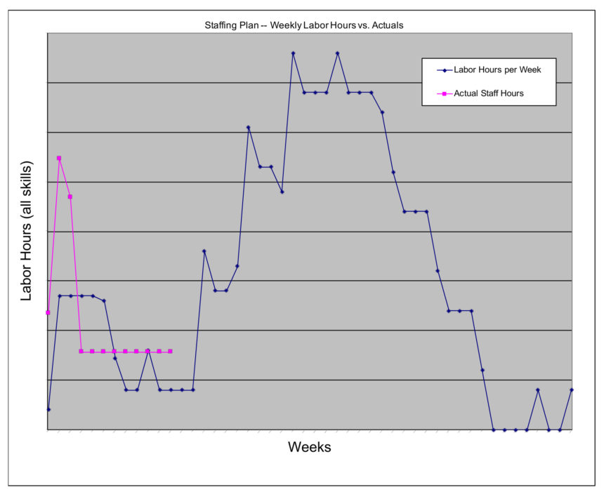 staffing chart actual vs planned