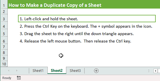 Making a duplicate copy of a sheet